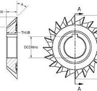 single angle milling cutter diagram