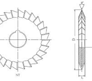hss double angle milling cutter diagram