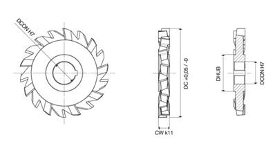 side and face cutter diagram