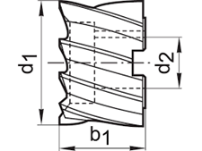 hss shell end mill cutter diagram